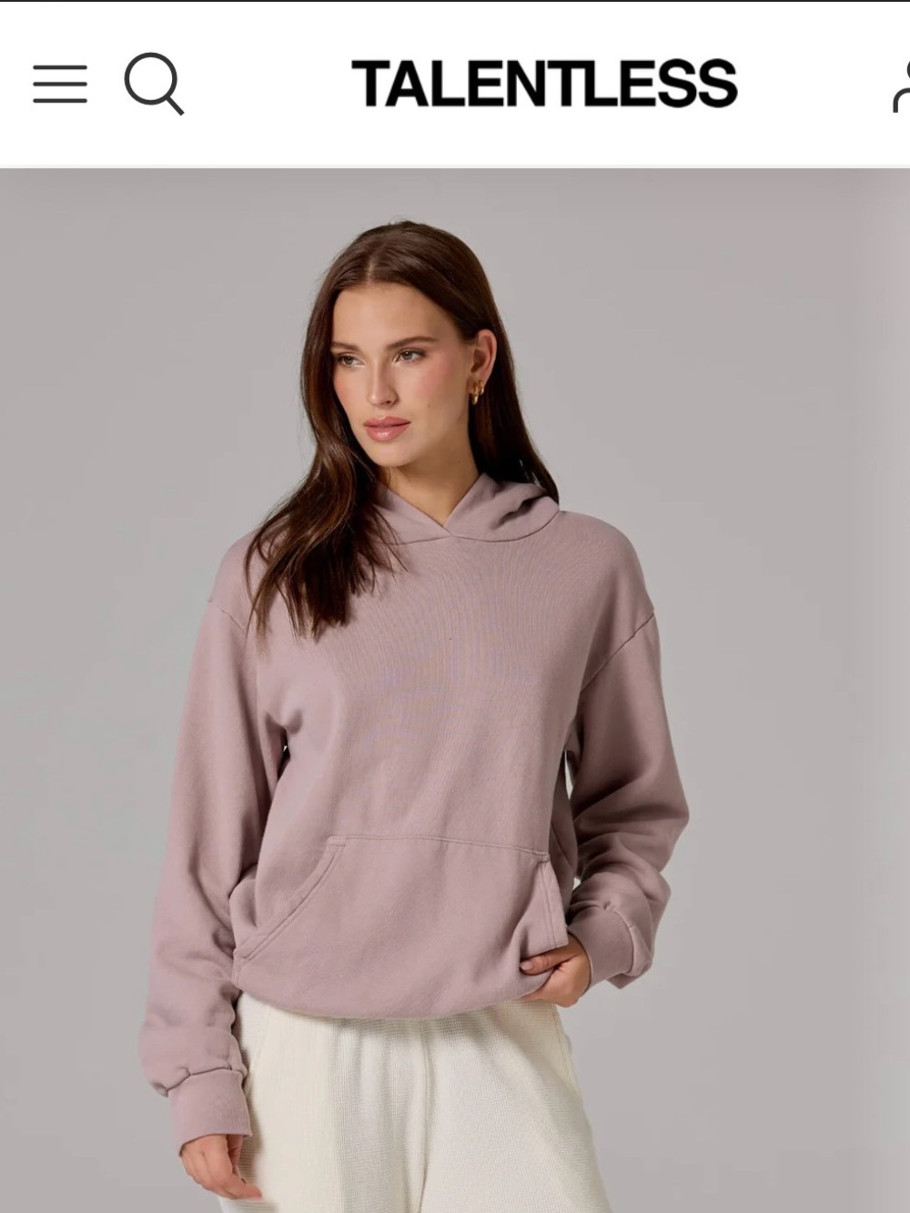 TALENTLESS Dusty Mauve Pullover Hoodie